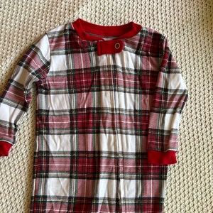 Pottery Barn Sleeper Baby 3-6 mo Plaid Footsie Pajamas Infant Christmas Holiday